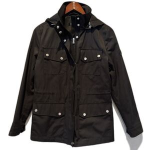 Lauren Ralph Lauren Black Utility Hooded Jacket XS Outdoor Preppy Casual Street